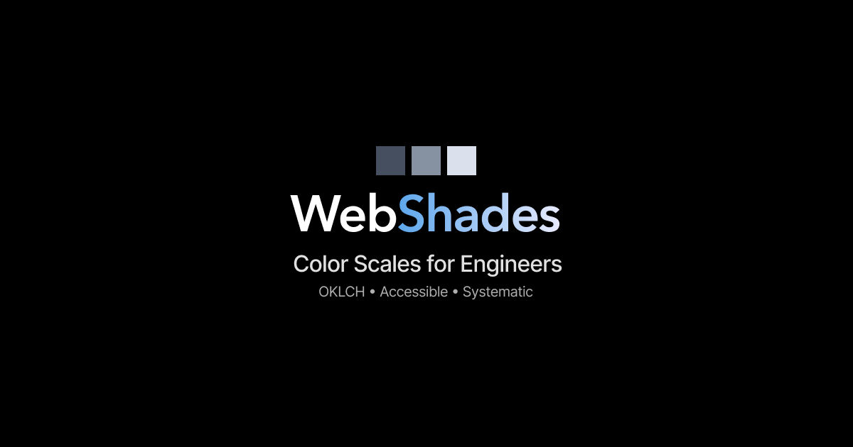 WebShades — Accessible Color Palette Generator